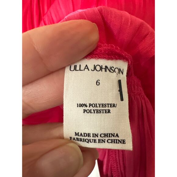 Ulla Johnson Pink Vesna Ruffle Tiered Mini Dress Size 6 - Picture 6 of 11